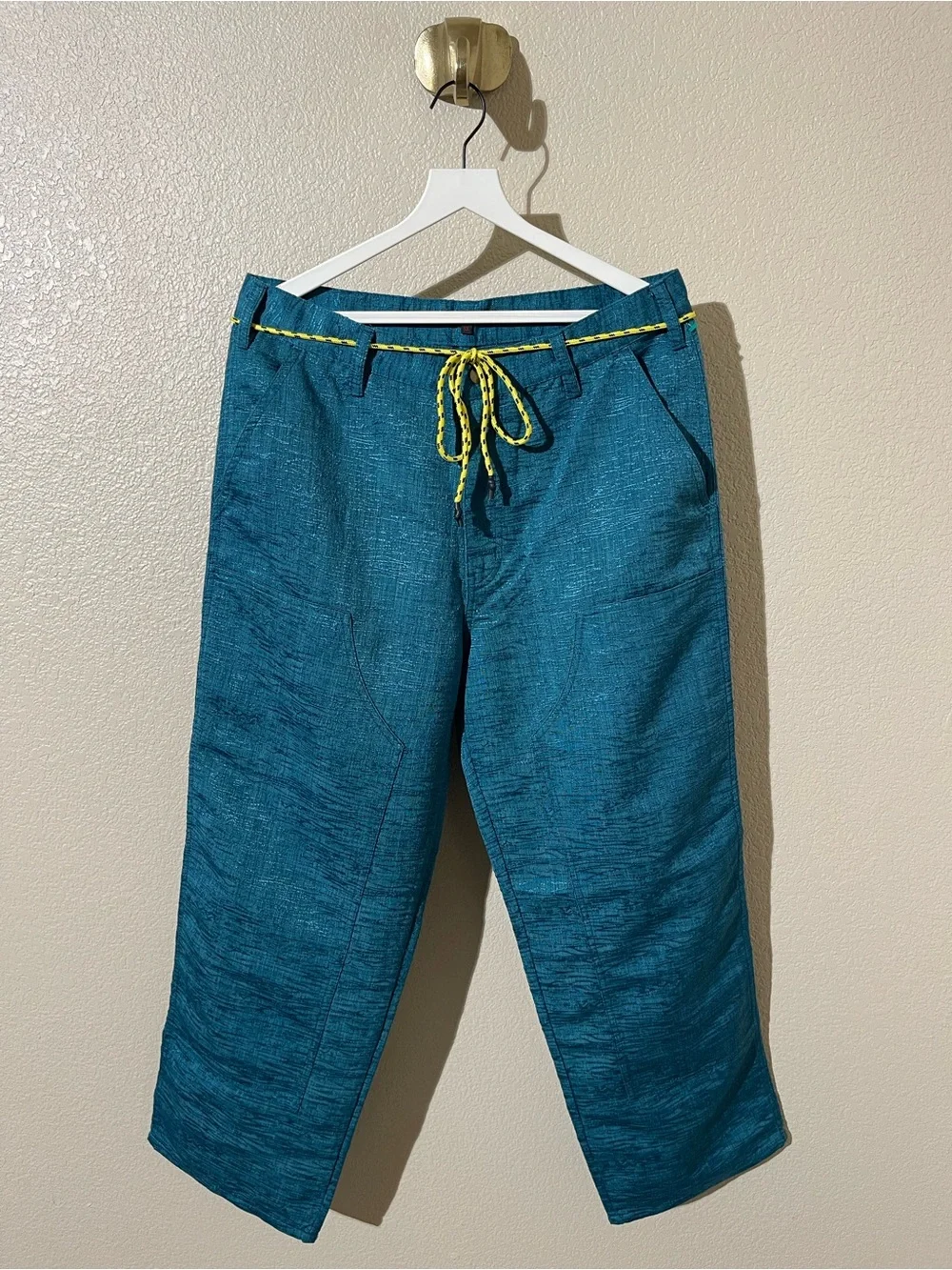 Clotapparel CARPENTER PANTS Men's Teal Drawstring Chinos